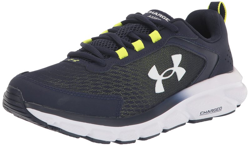 Under Armour Men's Charged Assert 9, (404) Midnight Navy/Yellow Ray/White, 15
