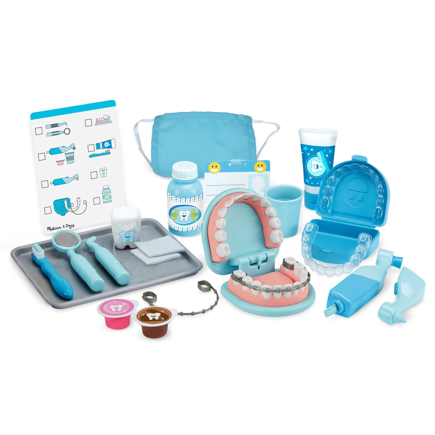 Melissa & Doug Super Smile Dentist Kit for Kids Role Play for 3+ | Dentist Toys for Kids | Educational Toys for 3 Year Old Boys | Montessori Toys