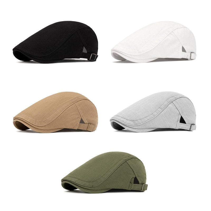 meioro Cotton Newsboy Cap for Men Striped Texture Flat Cap Gatsby Irish Cabbie Ivy Newsboy Hat Adjustable Breathable Summer Flat Caps Mens Driving Hunting Fishing Golf Dress Beret Hats(Green)