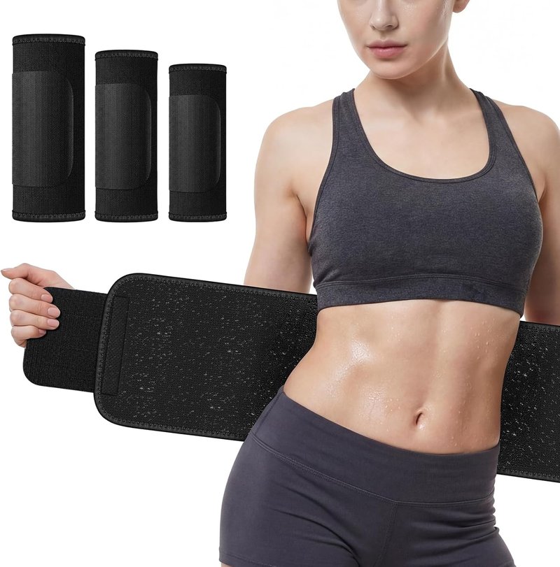Waist Trainer for Women & Men | Sweat Band for Effective Stomach Weight Loss - Adjustable Trimmer Belt