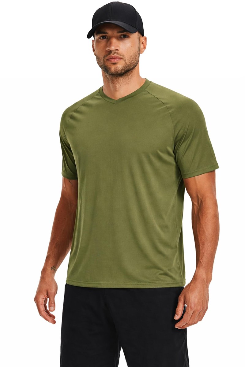 5 Pack Men’s Active Quick Dry Crew Neck T Shirts | Athletic Running Gym Workout Short Sleeve Tee Tops Bulk (Set 8, 4X-Large)
