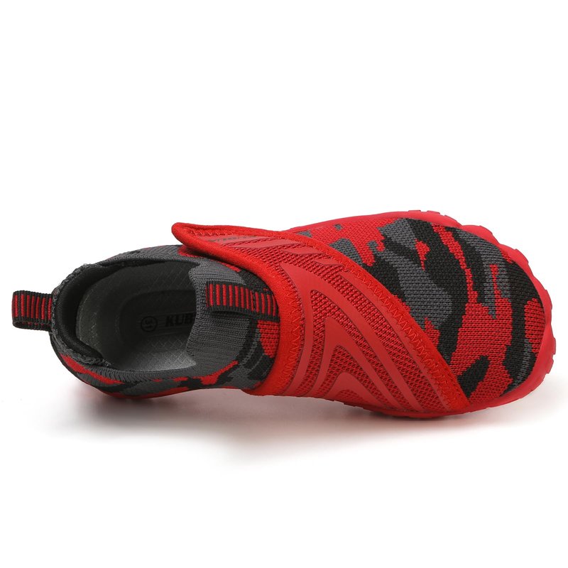 KUBUA Water Shoes for Kids Boys Girls Beach Swim Pool Multifunctional Aqua Shoes Quick Dry Lightweight Toddler Little Big Kid Red 8 Toddler