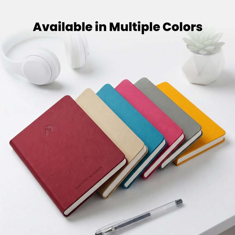 Nextnoid Lined Hardcover Notebook Journal - 120 GSM Thick Paper, Medium A5 Notebook 160 Pages - Perfect Mens Journal For Writing, Journaling and Note-Taking (Navy Blue,Ruled)