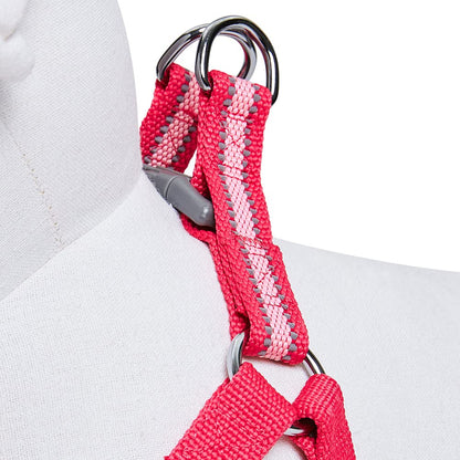Blueberry Pet Essentials Step-in Reflective Back to Basics Dog Harness, French Pink, Chest Girth 16.5" - 21.5", Small, Adjustable Harnesses for Dogs