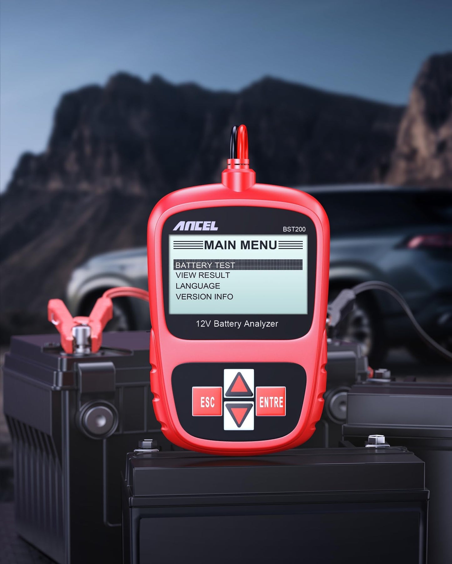 ANCEL BST200 Car Battery Tester 12V Automotive, 100-1100 CCA Battery Load Tester Tool, Auto Battery Analyzer Digital Tester for Car Truck Motorcycle SUV Boat and More