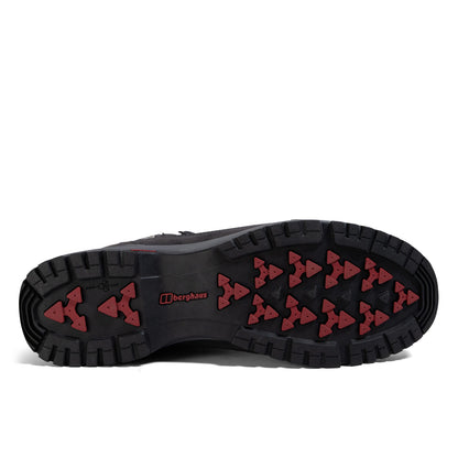 Berghaus Mens Expeditor Trek | Highly Breathable Tough Grip 2.0 Waterproof Walking Boots, Black Red, 10 UK