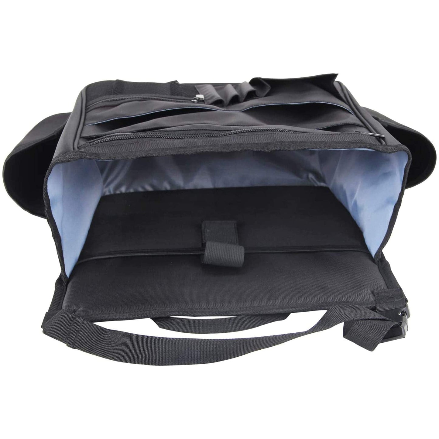 Luxja Car Seat Storage Organiser, Car Seat Organiser Front, Car Seat Back Storage Bag with Laptop & Tablet Storage, Black