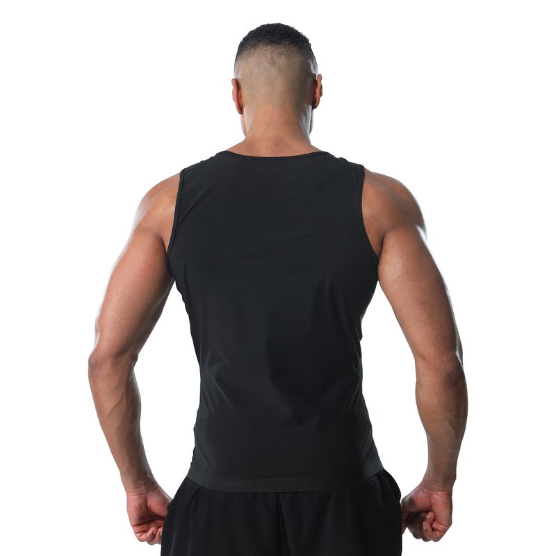 Donason Men's Sauna Vest Workout Sleeveless Shirt with Zipper Slimming Body Shaper Weight Loss Waist Trainer Sweat Enhancing Tank Top Compression Vest Shapewear for Fitness Gym Exercise Running