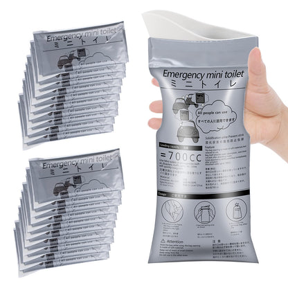 SANPUK Emergency Portable Urine Bag, 20 Pack Travel Urinal Bag, Unisex Urinal Bag, Disposable Urine Bag Suitable for Camping, Travel, Traffic Jams, Pregnant Women, Children, Patients (20 Pack-Grey)