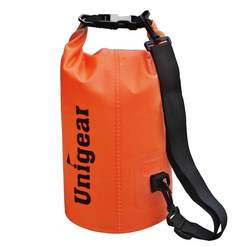 Unigear Dry Bag Waterproof, Floating and Lightweight Bags for Kayaking, Boating, Fishing, Swimming and Camping with Waterproof Phone Case (Orange, 5L)