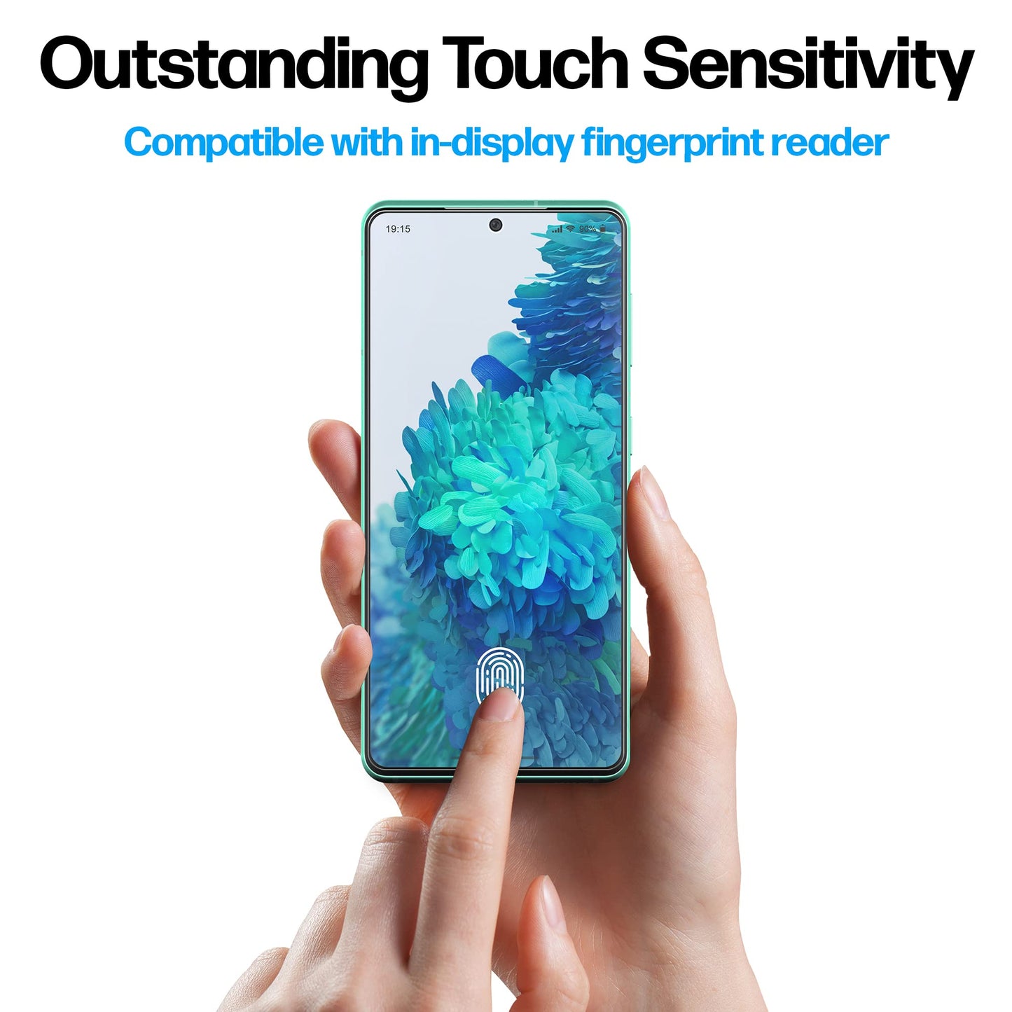 Power Theory Designed for Samsung Galaxy S21 FE 5G Screen Protector Tempered Glass [9H Hardness], Easy Install Kit, 99% HD Bubble Free Clear, Case Friendly, Anti-Scratch, 2 Pack
