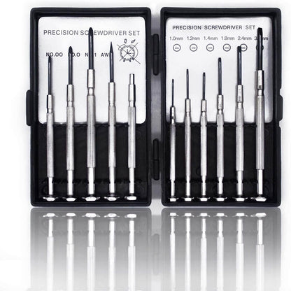 11PCS Mini Screwdriver Set, Small Tools with 11 Different Size Flathead and Phillips Screwdrivers, Precision Screwdriver Set for Jewelry, Watch, iPhone, Toys, Computer, Eyeglass Repair