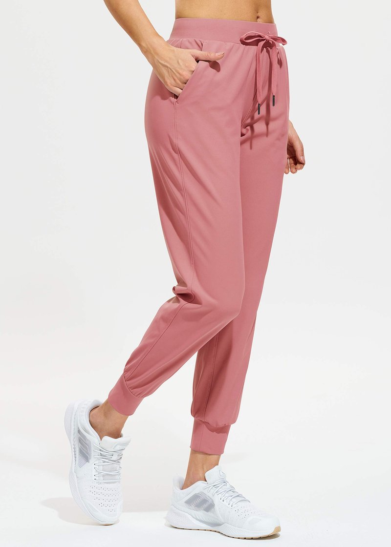 Libin Women's Joggers Pants Athletic Sweatpants with Pockets Running Tapered Casual Pants for Workout,Lounge, Mauve S