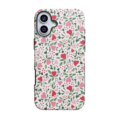 Casely iPhone 16 Case | Nantucket Cottage | Blue Hydrangea | Compatible with MagSafe | Bold Protective Design