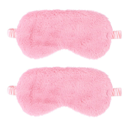 2 Pack Plush Sleeping Eye Mask Soft Plush Eye Mask Fuffy Eye Cover Comfortable Sleep Mask Blindfold Rainbow Faux Fur Eye Shade for Women, Men and Kids Travel Nap Sleeping 565488_2_3pL1H9vJ3