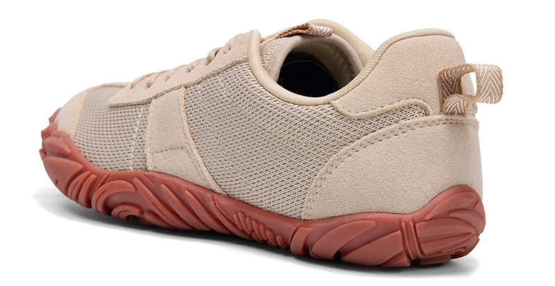 UBFEN Sneakers Barefoot Shoes for Womens Mens Minimalist Trail Running Hiking Comfortable Walking Light Brown Size US 7.5 Women/5.5 Men