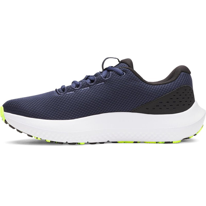 Under Armour Men's Charged Surge 4, (404) Washed Navy/Black/High Vis Yellow, 13, US