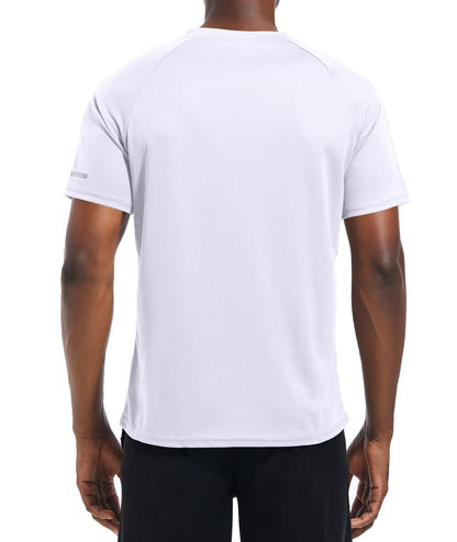 Holure Men's 3 Pack Sportswear Breathable T-Shirts Quick-Drying Short-Sleeve Shirts White/White/White 08-M