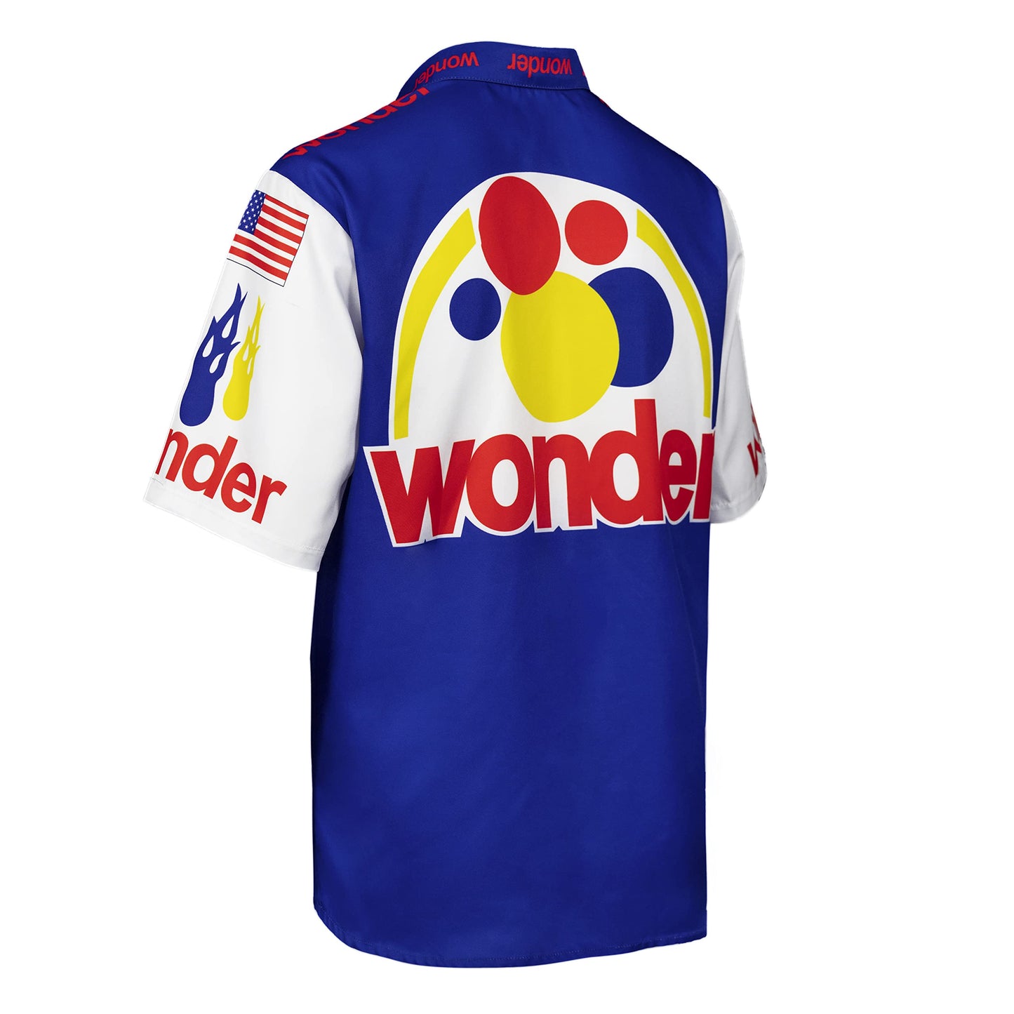 Qosivfey Adult Ricky Bobby shirt Talladega Nights Full costume with hat for Halloween costume(MY2021173-3,3XL)