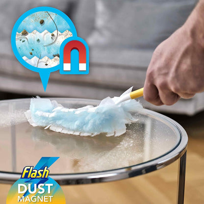 Flash Duster Dust Magnet Refills, Trap & Lock Away Dust, Dirt, Hair & Allergens In No Time, 25 Dusters (5x5)
