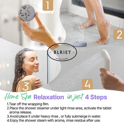 Shower Steamers Aromatherapy Blriet, Gifts for Women, Teen Girls, Wife, Her, Mom, Valentines Day Gifts Birthday Galentines Decoration Travel Essentials Self Care Home Spa Relaxation - 8 Pack