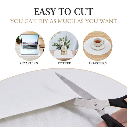 Beautysaid Shelf and Drawer Liner for Kitchen Cabinet, Non Adhesive Non Slip Shelf Paper Waterproof Washable Thickened for Dresser Pantry Shelve Bathroom Protector Liner(White,12 in x 10 FT)