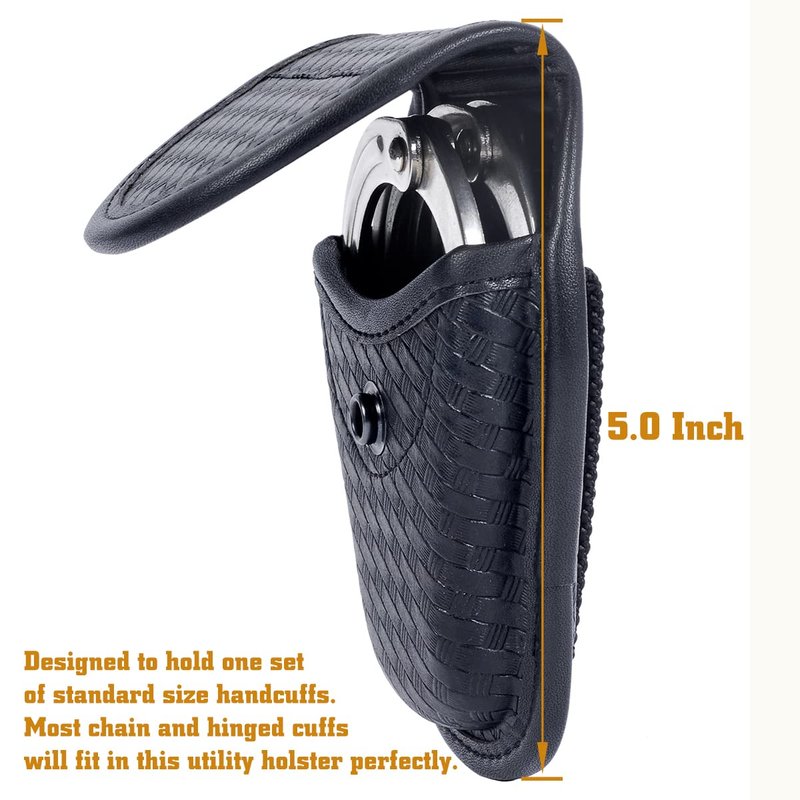 SdTacDuGe Molded Handcuff Pouch,Hidden Snap Cuff Case for Duty Belt,Handcuff Holder, Law Enforcement Police Professional Duty Cuff Case