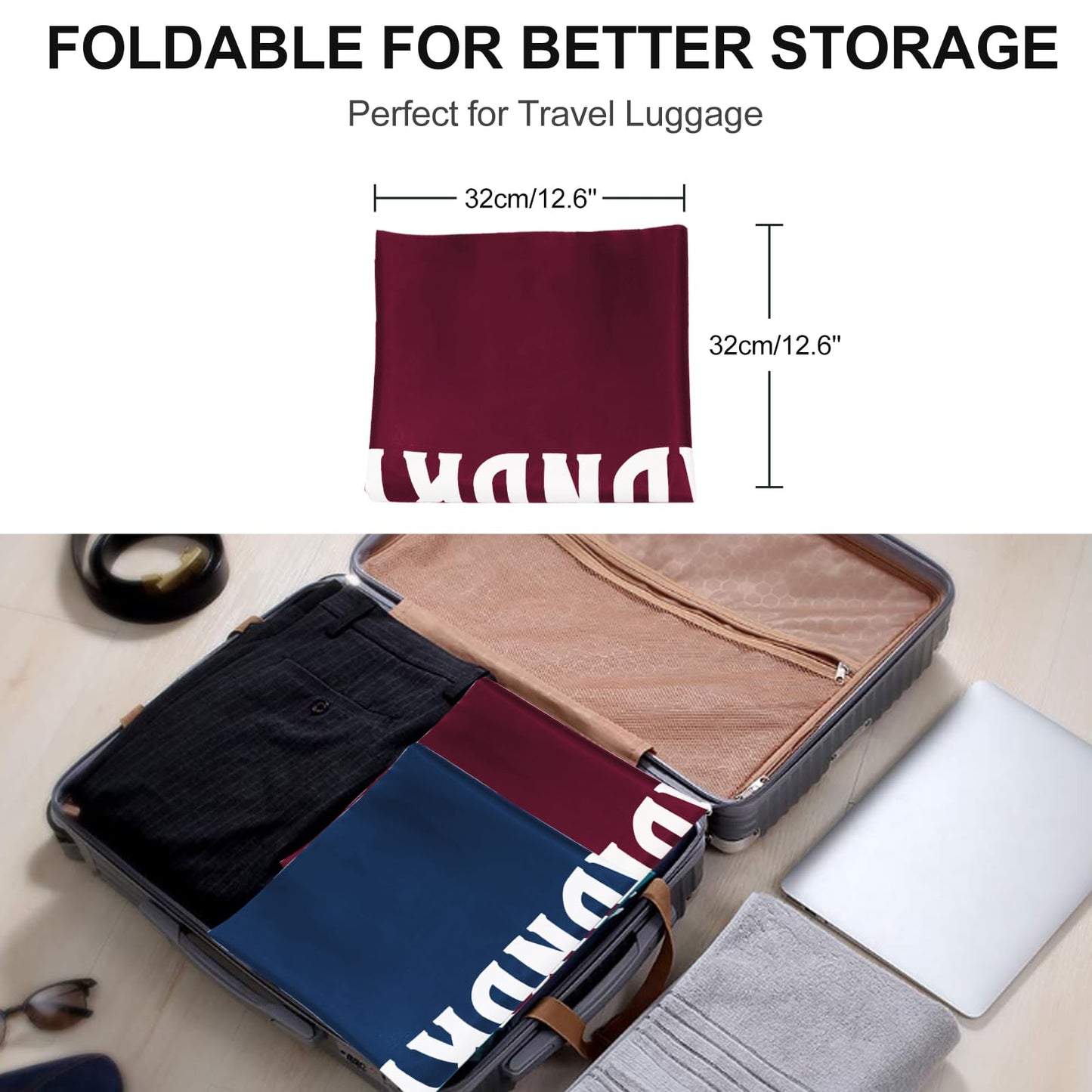 2 Pack Large Travel Laundry Bag, Dirty Clothes Travel Bag with Drawstring, Heavy Duty Laundry Bag for Dorm Camp Traveling, Fit a Laundry Hamper for Students College