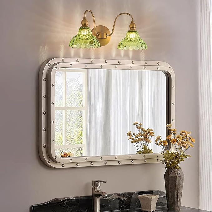 Vintage 2 Light Bathroom Vanity Light Bedroom Green Wall Sconces Vanity Lighting Fixtures Hallway Wall Light Fixtures Bathroom Lighting fixtures Over Mirror