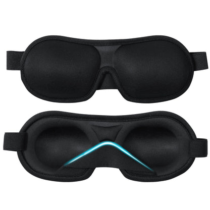 Brencco Breathable 3D Sleep Mask for Men and Women - 100% Light Blocking for Sleeping, Travel and Yoga