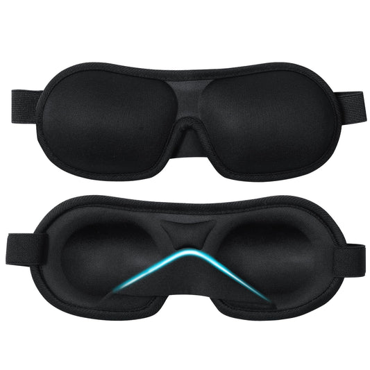 Brencco Breathable 3D Sleep Mask for Men and Women - 100% Light Blocking for Sleeping, Travel and Yoga