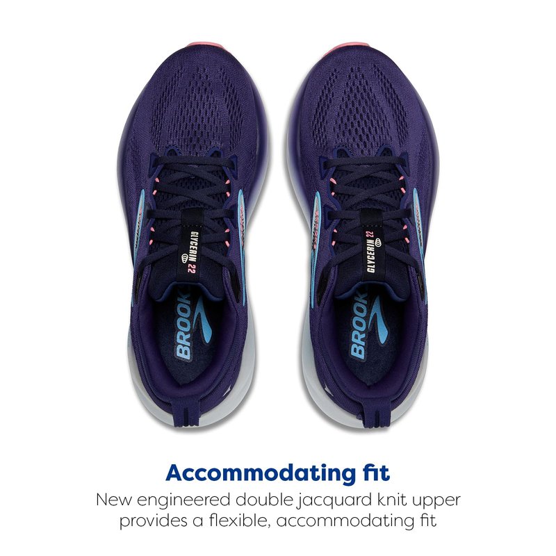 Brooks Women’s Glycerin 22 Neutral Running Shoe - Blue Ribbon/Peacoat/Dianthus - 11 Wide