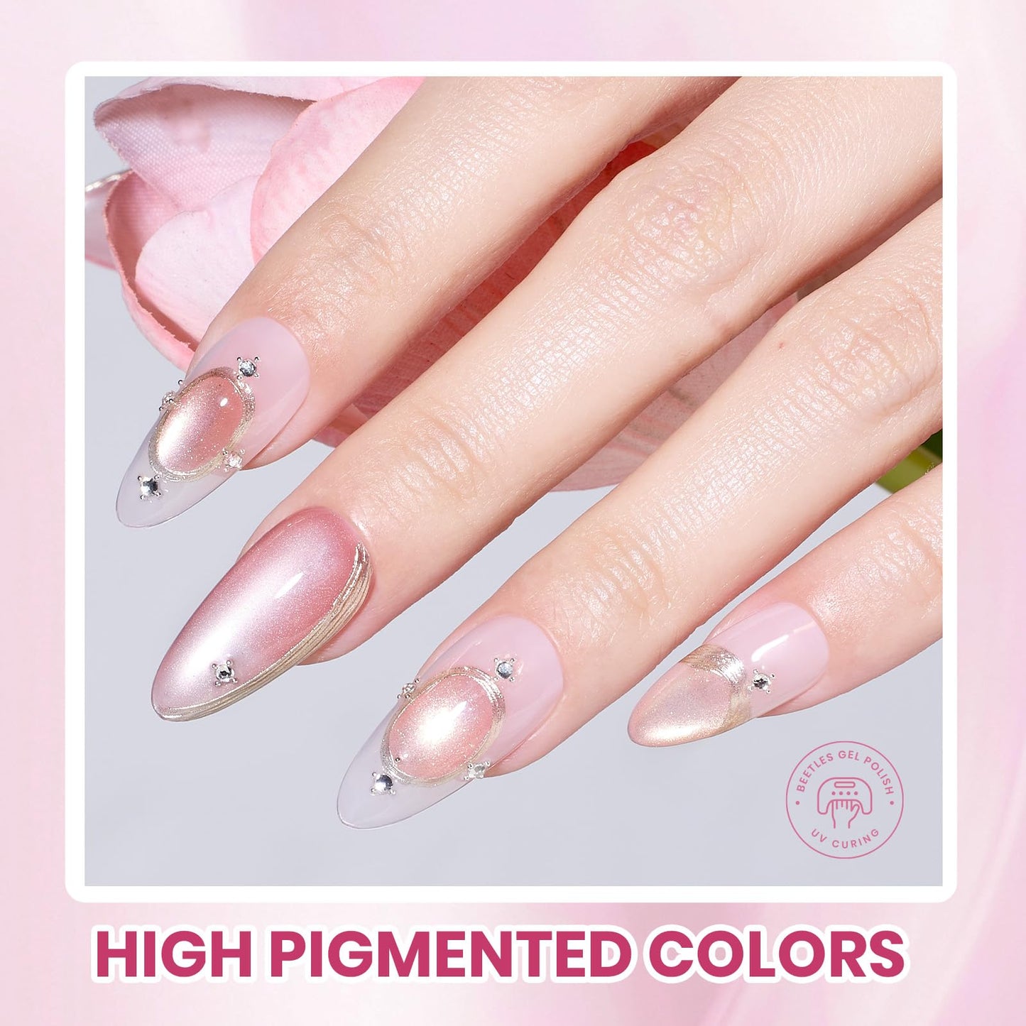 beetles Gel Polish Set - 23Pcs Macaroon Color Gel Nail Kit with Glossy Matte Top Coat Base Coat Yellow Pink White Purple Blue Glitter Bright Uv Nails Paradise Pastel Gel Halloween Gifts for Women