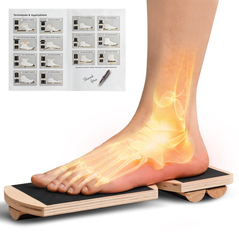 JUMPOW Ankle Balance Board Trainer - Adjustable Axis Board Foot Strengthener, Stability Trainer For Ankle & Leg Exercise, Balance Training, Physical Therapy, Mobility Core Workout At Home Or Gym