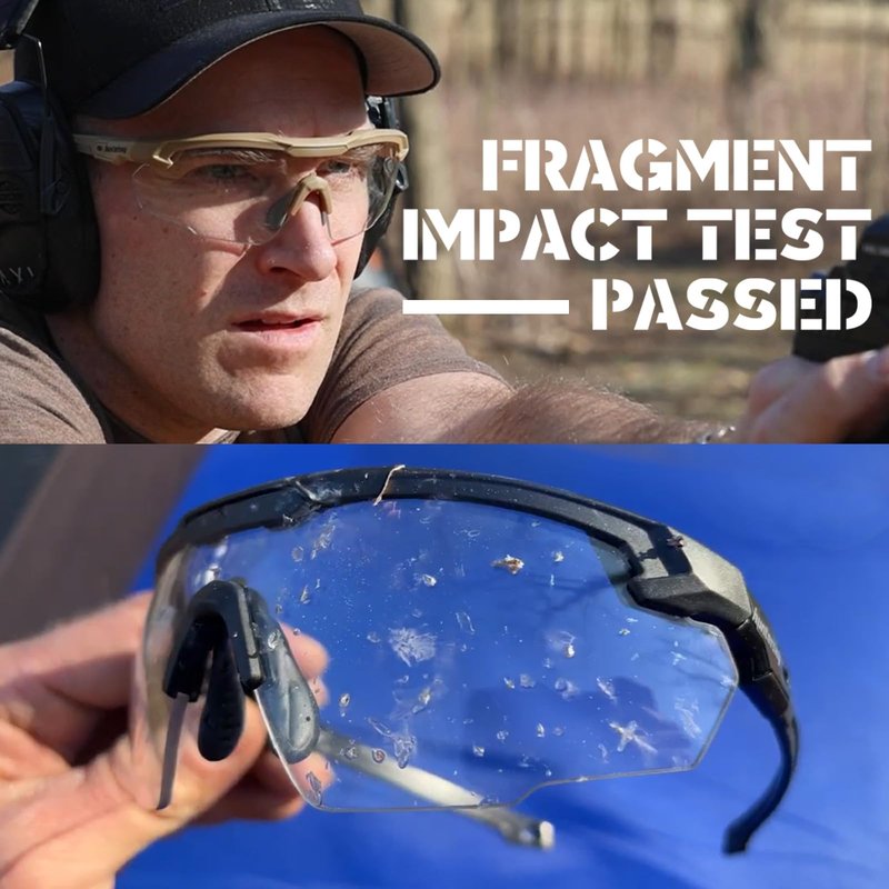 HTS HUNTERSKY S57 2 Pack Clear Lens Ballistic Tactical Shooting Glasses ANSI Z87+ UV400 Anti-Fog Eyewear for Airsoft Range Security and Outdoor Sports, for Men and Women