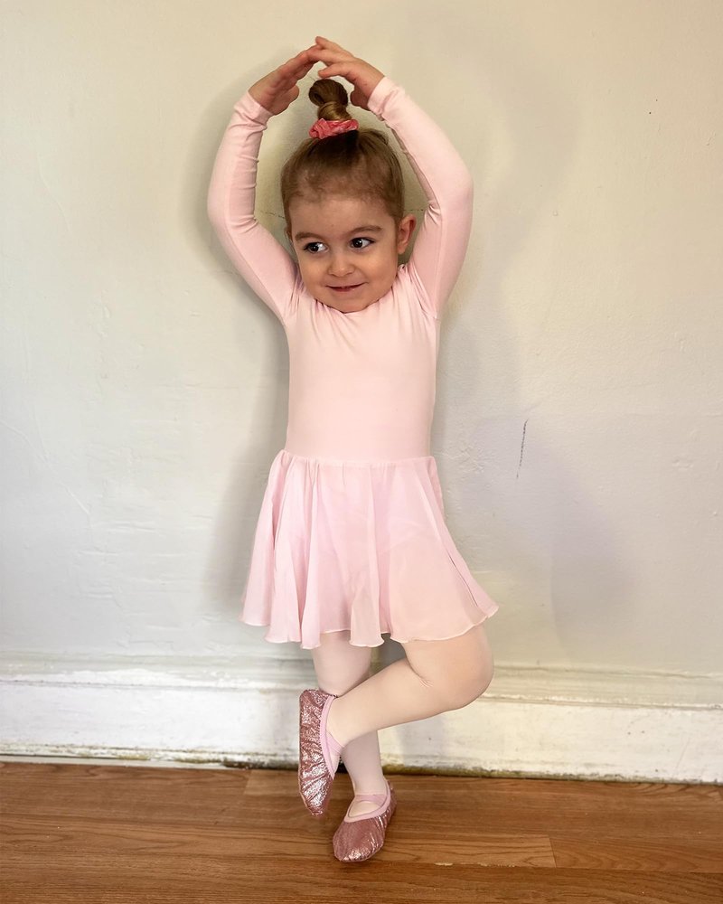 Stelle Ballet Shoes for Girls Glitter | Metallic Faux Leather Ballet Slippers Dance Shoes for Toddler/Little/Big Kids(Rose Glitter,7MT)