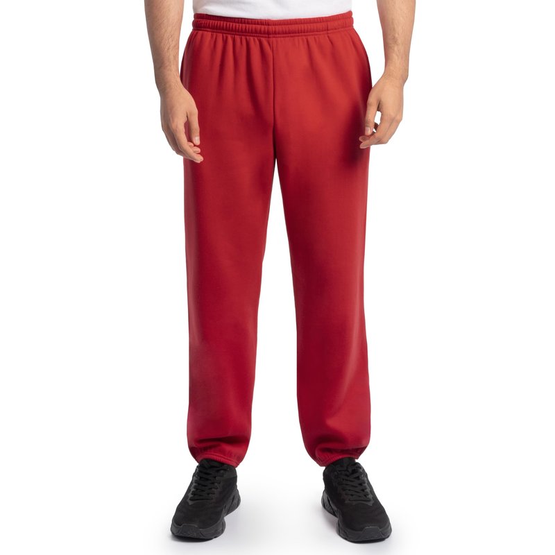 Fruit of the Loom Men's Eversoft Fleece Sweatpants & Joggers, Sweatpants-Red, 4X-Large