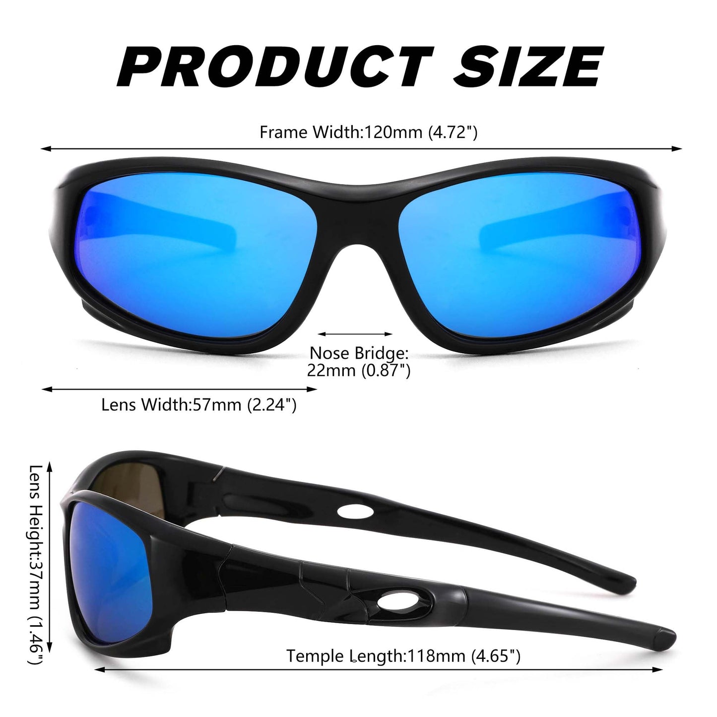Pro Acme 3 Pack Kids Polarized Sunglasses for Boys Girls，Flexible TR90 Unbreakable Sports Baseball Sunglasses for Children Age 3-12, Medium