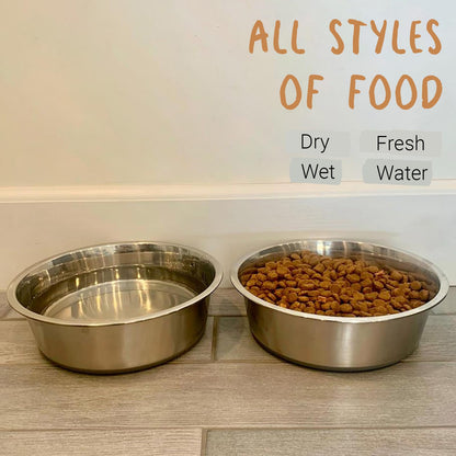 PEGGY11 Stainless Steel Metal Dog Bowls, 900 ml, 2 Pack
