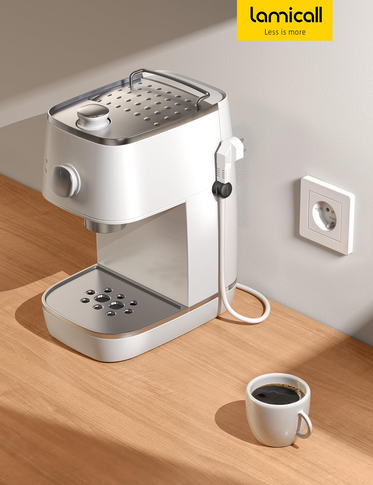 6Pack Rotatable Cord Organizer, Spring Cable Clips - Lamicall [1s Lock] Cord Holder, Desk Phone Charger Cable Management, No-Residue Adhesive Wire Organizer Keeper for Nightstand, Office Accessories