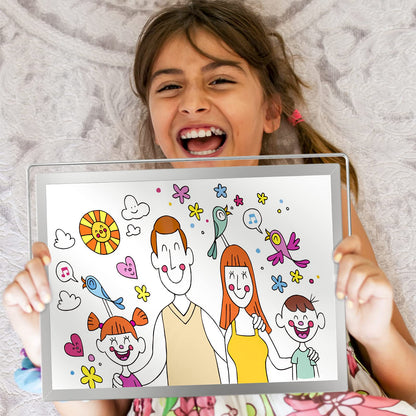 Nicpro Dry Erase Mini Whiteboard A3, 40 x 30 cm Double Sided Small Magnetic Desktop White Board with Stand, 8 Pens, 1 Eraser,4 Magnet, Portable Board Easel for Kids Students School Supplies Office