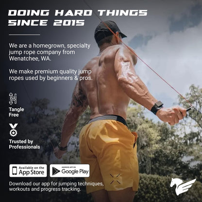 Elite Jumps Surge 3.0 Professional Speed Rope for Double Unders - Patented Dual Bearing Ultra Light-Weight Handle for Premium Spin Control and Kink-Resistant Cable for the Ultimate Speed Jump Rope