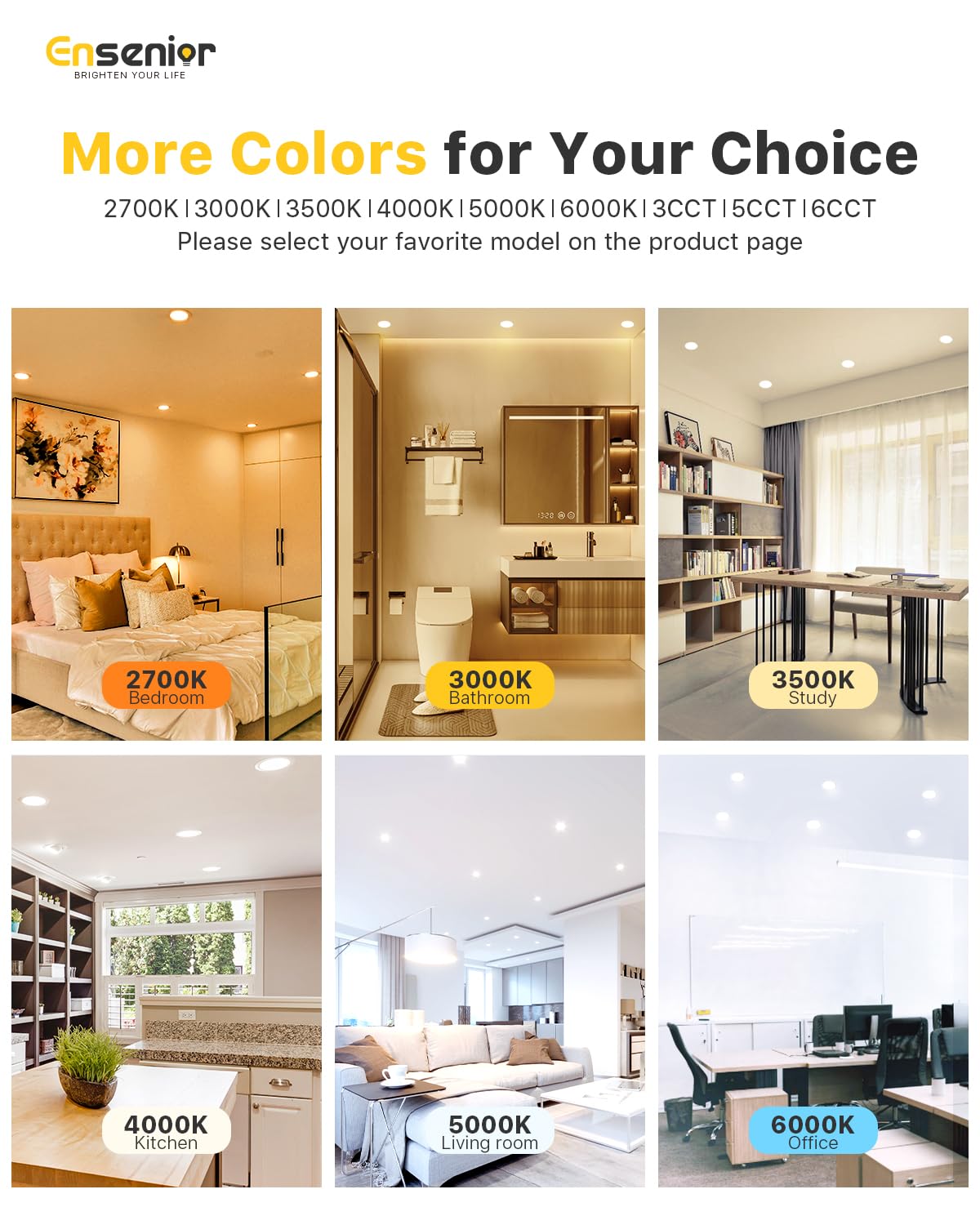 Ensenior 4 Pack 4 Inch LED Recessed Light, Dimmable, 4000K Cool White, 750LM High Brightness, 9W 120V, Damp Rated, Ultra-Thin Canless Wafer Ceiling Light - ETL & FCC & IC