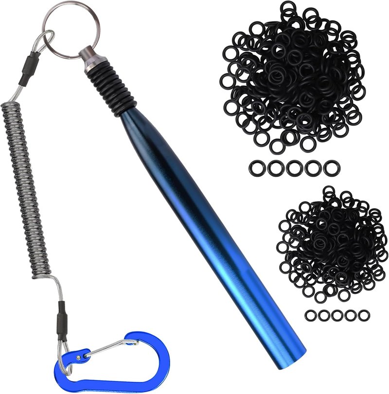 Truscend Gradient Fishing Wacky Rig Tool - 210 Silicone O-Rings for 3"-7" Worm Lures | Easy Installation & Protection