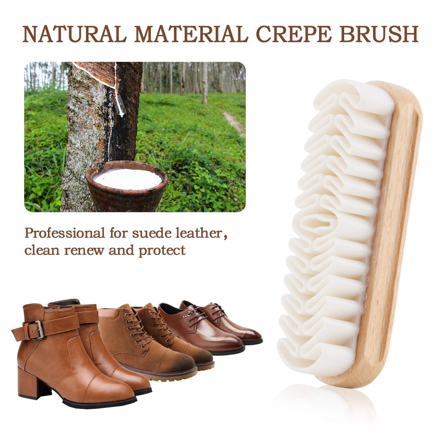 Suede & Nubuck Cleaning Kit By Care Guys: Hard-wearing crepe brush with A Cleaning Eraser