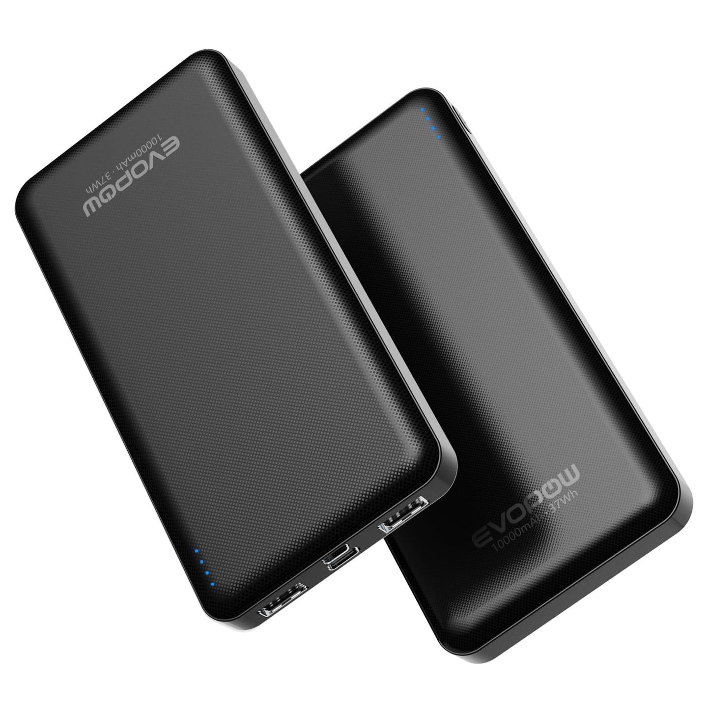 2-Pack Portable Charger, Slimmer 10000mAh 15W Power Bank, USB C in&Out Fast Charging Battery Pack, External Portable Power Bank for iPhone 16 15 14 13 12 iPad Airpods Samsung S23 S22 Pixel etc