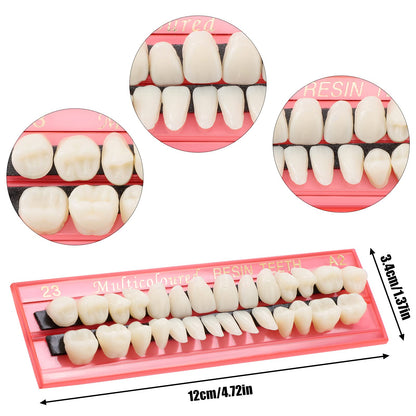 Nuanchu 4 Sets Tooth Repair Kit for Filling The Missing Broken Tooth and Gaps Thermal Beads Replacement Kit Denture Fake Teeth, 112 Pieces, 23 A2