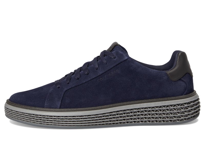 Cole Haan Men's Grandpro Court Skyweave Sneaker, Midnight Moon Suede/Raven, 13-W US