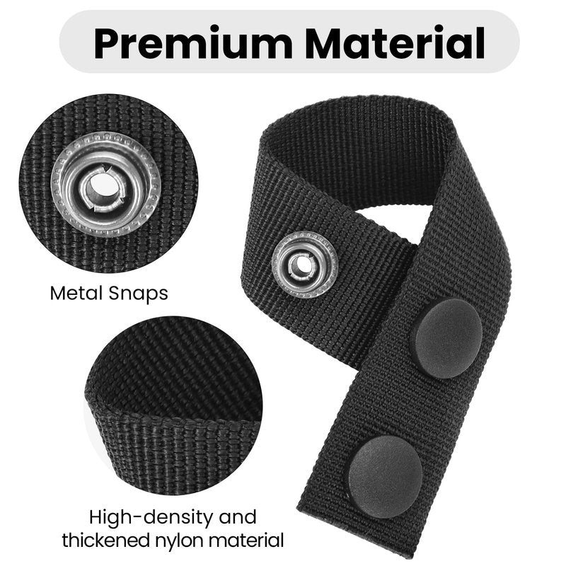 6 PCS Duty Belt Keepers, Tactical Gear Accessories, Nylon Double Snaps for 2"-2.25" Belts Fixing Police Belt Accessories, Belt Keepers for Police Officers, Firefighters, Prison Guards