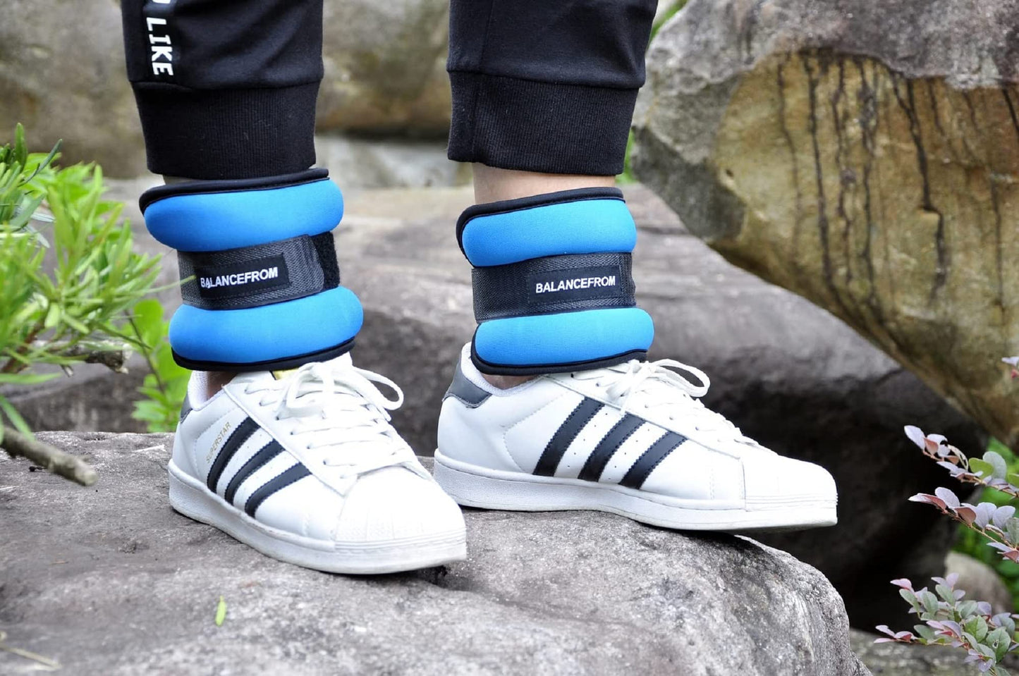 Fitvids Fully Adjustable Ankle Wrist Arm Leg Weights, 2 lbs each (4-lb pair), Blue